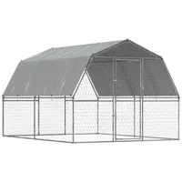 vidaXL Vogelkäfig Voliere mit Tür 160 x 110 x 50 cm silbern