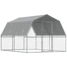vidaXL Vogelkäfig Voliere mit Tür 160 x 110 x 50 cm silbern