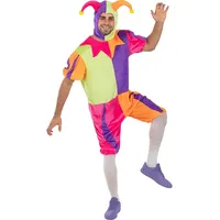 Funidelia | Hofnarren Kostüm für Herren Clowns, Zirkus, Mittelalterliche - Kostüm für Erwachsene & Verkleidung für Partys, Karneval & Halloween - Größe M - Grau/Silber