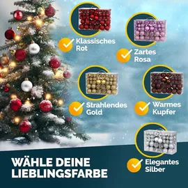 CASARIA Weihnachtskugeln 100er rosa