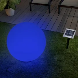 esotec Kugelleuchte Kunststoff 50 cm inkl. Solarmodul multicolor weiß