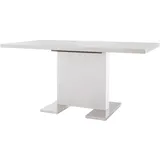 loft24 Esstisch Spring, Küchentisch, Esszimmertisch, Hochglanz Optik, Breite 160 cm weiß 160 cm x 75 cm x 90 cm