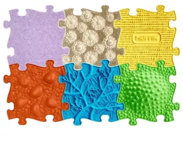 Muffik: Baby-Set Orthopädischer Sensorik-Teppich - 6 Stk.