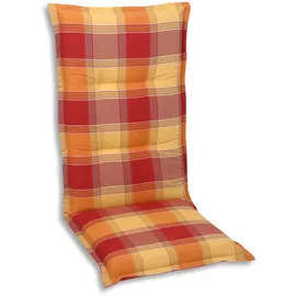 GO-DE Hochlehner-Auflage Classic 120 x 50 x 7 cm, rot kariert