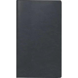 Brunnen Taschenkalender 753 2026 | A6, Leder schwarz