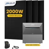 Anker SOLIX Solarbank 3 E2700 Pro, mit 4 x 500 JA Solar Bifaziale Solarmodule.by Powerness