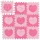Relaxdays 18-tlg. Puzzlematte Herz Pink,Rosa