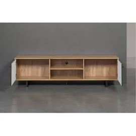 trendteam Sentra TV-Lowboard 184 x 52 x 40 cm Dark Green/Artisan Eiche
