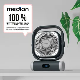 Medion E10 TF 20 cm Tischventilator Grau