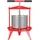 Wiltec Spindelpresse 14 L Obstpresse Edelstahl/Rot
