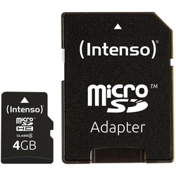 Intenso Speicherkarte microSDHC Card 4GB Cl4
