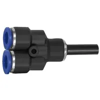 Riegler Y-Steckverbindung, Stecknippel 12 mm »Blaue Serie«, Schlauch- Ø12