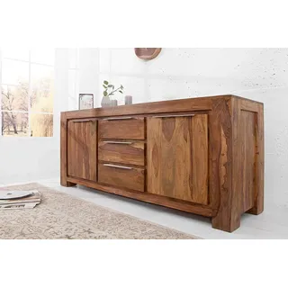 Massivholz Sideboard MAKASSAR 175cm Sheesham Kommode mit Schubladen Palisander