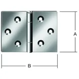 Vormann Tür-Scharnier breit B105xH70mm,gerollt verzinkt