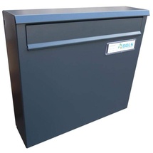 Letterbox24.de A-02 Anthrazit Zaun Durchwurfbriefkasten (RAL 7016)