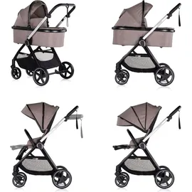 Chipolino Kombikinderwagen 3 in1 Marbella Fußabdeckung Einlage i-Size Babyschale beige