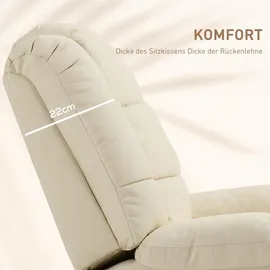 Homcom Massagesessel Fernsehsessel Kunstleder 94 x 99 x 99 cm Beige