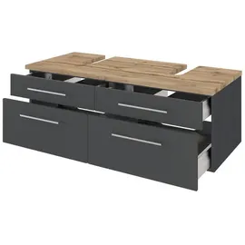 Held Waschtischunterschrank 120 x 41 x 47 cm Schwarz