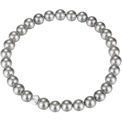 Firetti Perlenarmband »Schmuck Geschenk Edelstahl Armschmuck Armkette Rondell«, mit Muschelperle Firetti silberfarben-grau