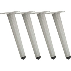 CLP 4er Set Möbelfüße 26 cm hellgrau