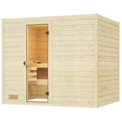 WEKA Massivholzsauna »VALIDA 4«, 6 Personen, inkl. 9 kW Ofen mit externer Steuerung - braun