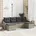 Garten-Lounge-Set hellgrau