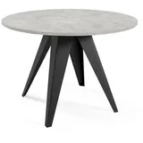 Feldmann-Wohnen Esstisch, Grau, Holz, Rund,Rund, Stativgestell, 100x76x100 cm, Esszimmer, Tische, Esstische