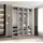 abiks möbel Drehtürenschrank COMO 190 x 245,5 x 40 cm Weiß/Gold