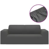 vidaXL Stretch Sofahusse 2-Sitzer Anthrazit Polyester-Jersey