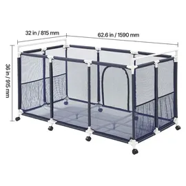 Vevor Aufbewahrungskorb 159 x 81,5 x 91,5 cm Weiß/Blau