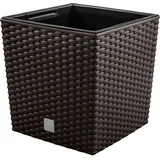 Blumentopf + Einsatz Blumenkübel Rattan RATO LOW 40cm Umbra 64L
