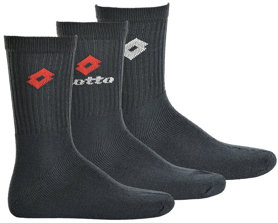 LOTTO 3 Paar Tennis Socken Unisex, Frottee-Sportsocken, Einfarbig Marine 35-38 (3-5 UK)