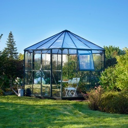 Gewächshaus 9m2, Grün aus Sicherheitsglas Atrium - Halls