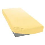 MY HOME Spannbettlaken Physalis Jersey 140 x 200 cm gelb