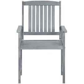 vidaXL Gartenstuhl mit Kissen 59 x 57 x 53 cm grau 8 St.