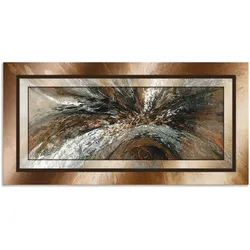 Wandbild ARTLAND "Gold Abstrakt 1", braun (farbe bild(er): braun), B:150cm H:75cm, Bilder, Geschenkartikel, als Alubild, Outdoorbild, Leinwandbild, Poster in verschied. Größen
