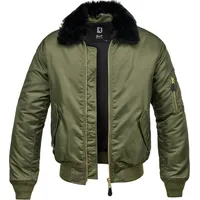 Brandit Textil Brandit MA2 Jacke mit Fellkragen oliv, Größe 3XL