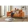 OTTO home 2-Sitzer OTTO HOME "Kompaktsofa Oland, Struktur, Flachgewebe, Luxus-Microfaser, Boucle", orange (brick), B:164cm H:85cm T:83cm, 100% Polyester, Sofas, 164 cm, Wellenunterfederung, Skandi-Design, Metallfüße