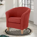 Kleiner Cocktailsessel Velours in Terracotta Buchefarben