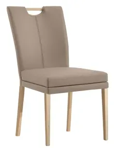 Niehoff Colorado Stuhl mit Griff 4-Fuß Eiche bianco, Microfaser Atlantis sand