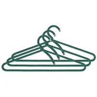 Peppermint Products Rope Hanger | 3er Textil-KLEIDERBÜGEL-Set aus Seil | Rutschfester Designer-Bügel f. Jacken, Hemden, Hosen | Design: Roman Luyken | Schrank- & Garderobenbügel (Waldgrün)