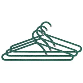 Peppermint Products Rope Hanger | 3er Textil-KLEIDERBÜGEL-Set aus Seil | Rutschfester Designer-Bügel f. Jacken, Hemden, Hosen | Design: Roman Luyken | Schrank- & Garderobenbügel (Waldgrün)