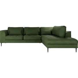 TRENDMANUFAKTUR Eckcouch Polyester 2-Sitzer Grün