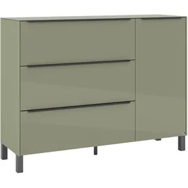 Set One by Musterring Sideboard Reno (1 St), Mit Vierkantfuß in diversen Farben, 106 cm Höhe & Farbauswahl grün