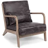 Feeling4Home Sessel Ancilla aus Kunstleder, Braun braun