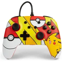 PowerA Pikachu Enhanced Wired Controller Rot Nintendo Switch