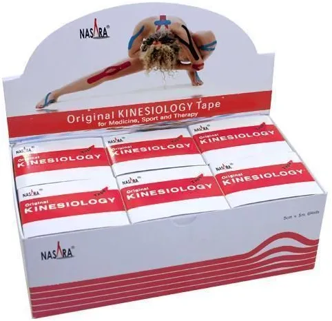 Nasara Kinesiologie Tape rot Box Verband 30 m