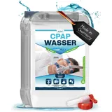 5L Qindoo CPAP Wasser für Luftbefeuchter I Sauerstoff-Geräte, Inhalator, bi destilliertes Wasser für medizinische Zwecke CPAP, 5 Liter Kanister + Hahn (5 Liter + Hahn)