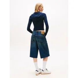 Tommy Hilfiger Strickjacke TOMMY JEANS "TJW ESSENTIAL ZIPPER HOOD CARDI", Damen, Gr.