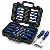 BITUXX 58 tlg Schraubendreher und Bit Set Kreuz Schlitz Torx Sechskant